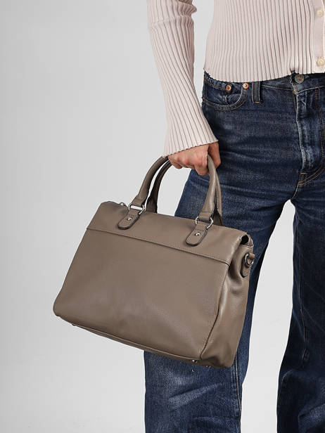 Satchel Confort Leather Hexagona Brown confort 469844 other view 1