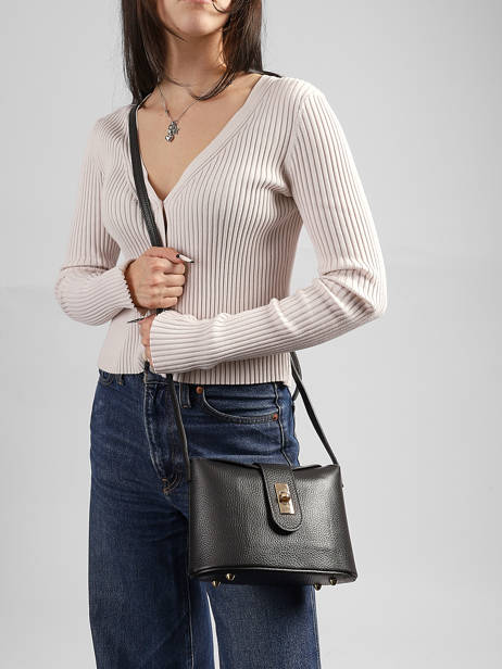 Sac Bandoulière Caviar Cuir Milano Noir caviar CA26065 vue secondaire 1