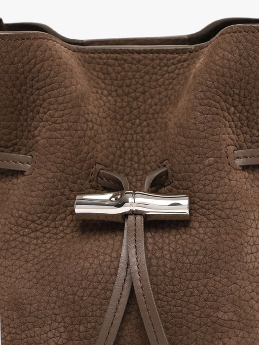 Longchamp Le roseau coulisse nubuck Sacs porté main Marron