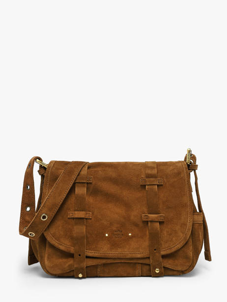 Shoulder Bag Vintage Leather Mila louise Brown vintage 3917V