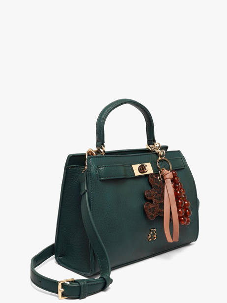 Satchel Fermoir Lulu castagnette Green fermoir BAMBA other view 1