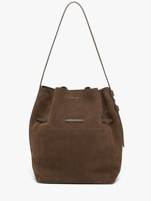 Longchamp Le roseau coulisse nubuck Sacs porté main Marron