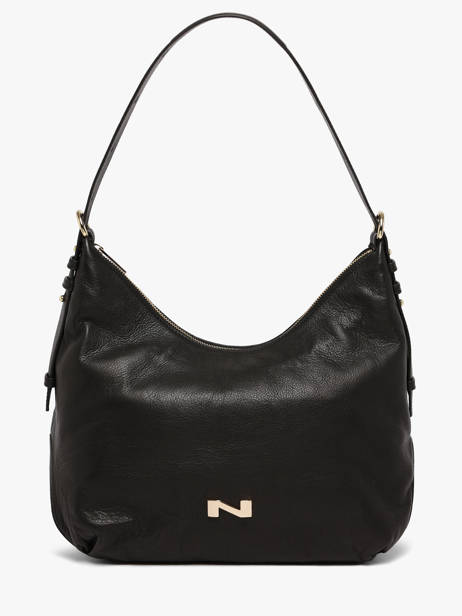 Suede Leather Carrie Shoulder Bag Nathan baume Black vogue 1
