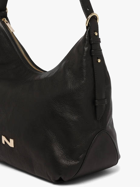 Suede Leather Carrie Shoulder Bag Nathan baume Black vogue 1 other view 2