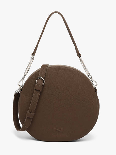 Sac Porté épaule Anna Cuir Nathan baume Marron nathan 9