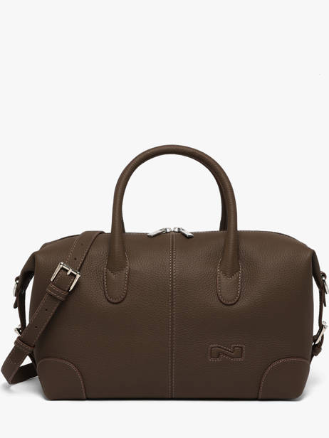 Sac Porté Main Senna Cuir Nathan baume Marron drive 2