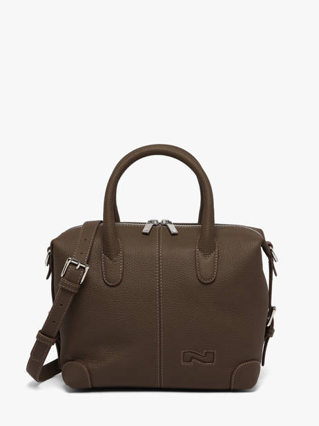 Leather Clark Satchel Nathan baume Brown drive 1