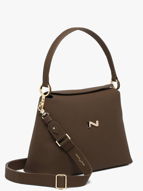 Sac Porté épaule Camelia Cuir Nathan baume Marron eden 5 vue secondaire 1