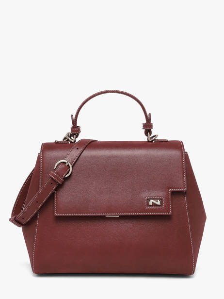 Sac Porté Main Dynasty Cuir Nathan baume Rouge dynasty 1NG