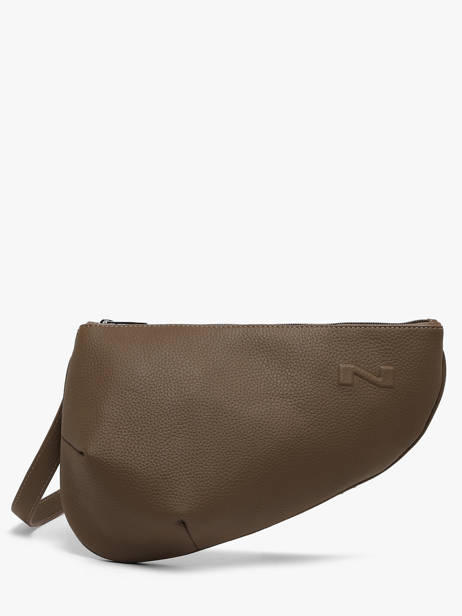 Sac Bandoulière Large City Perle Cuir Nathan baume Marron n city 1