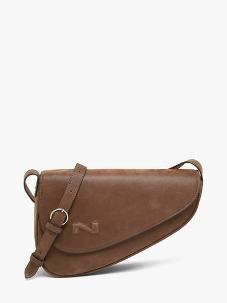 Sac Bandoulière N City Cuir Nathan baume Marron n city 6NG