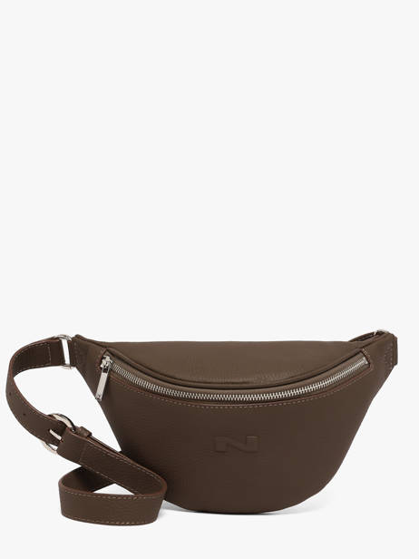 Sac Banane Small Derby Cuir Nathan baume Marron n city 25