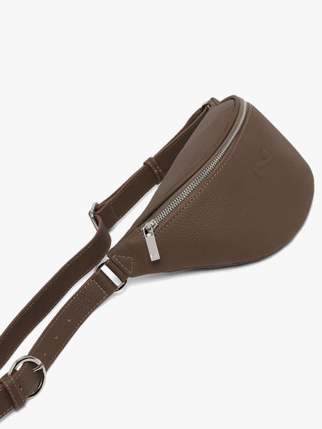 Sac Banane Small Derby Cuir Nathan baume Marron n city 25 vue secondaire 1