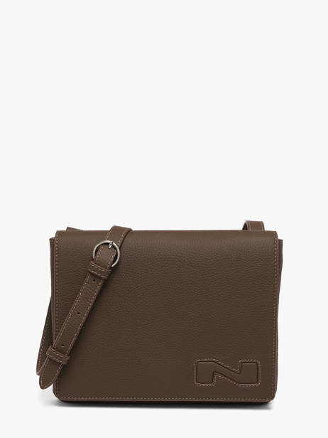 Sac Bandoulière Brugge Cuir Nathan baume Marron n city 2