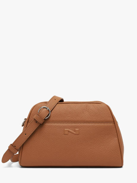Sac Bandoulière Brenda Cuir Nathan baume Marron state 2