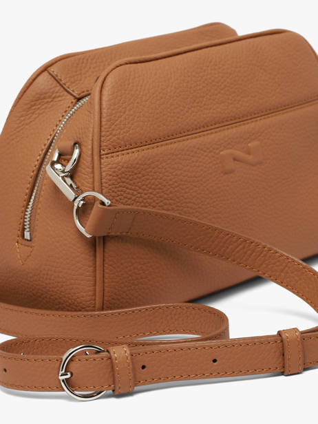 Sac Bandoulière Brenda Cuir Nathan baume Marron state 2 vue secondaire 2