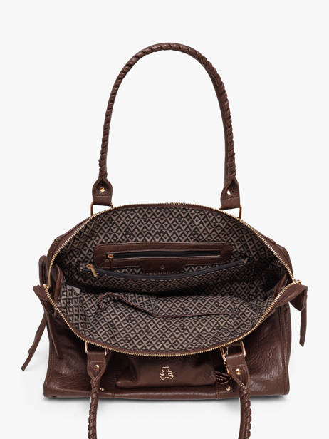 Sac Porté épaule A4 Bride Lulu castagnette Marron bride 3 vue secondaire 2