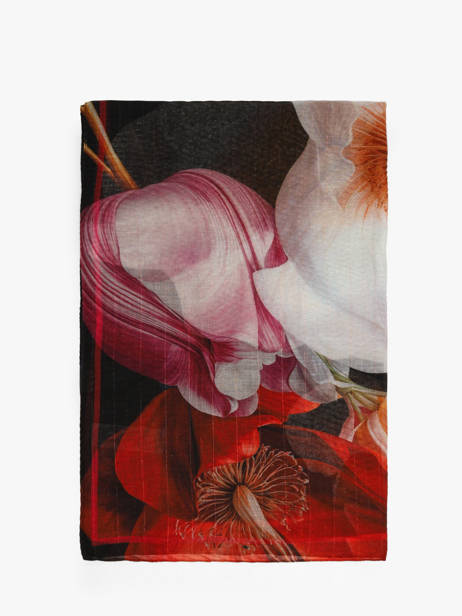 Polyester Scarf Flowers 80x180 Desigual Black rosea 26WAWA17