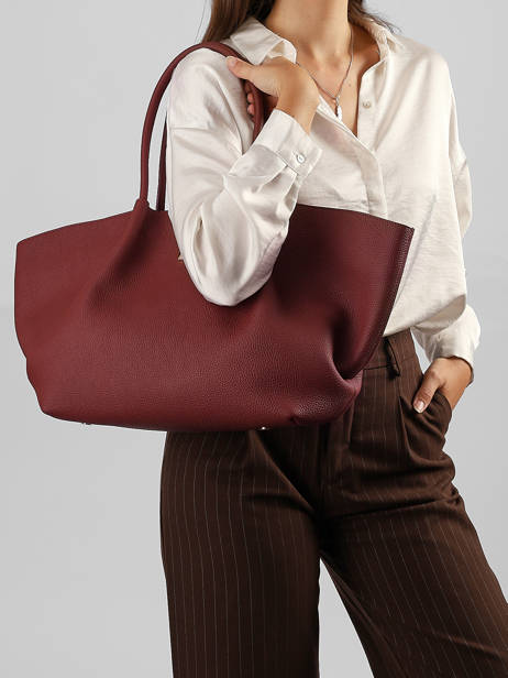 Sac Porté épaule Galatée Cuir Nathan baume Rouge nymphea 3 vue secondaire 1