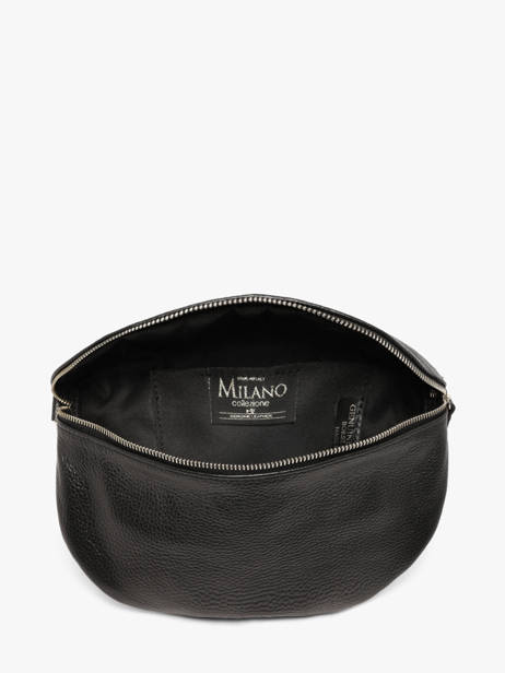 Sac Banane Cuir Milano Noir caviar CA21123O vue secondaire 3