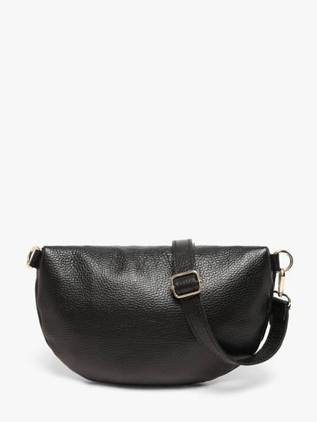 Sac Banane Cuir Milano Noir caviar CA21123O vue secondaire 4