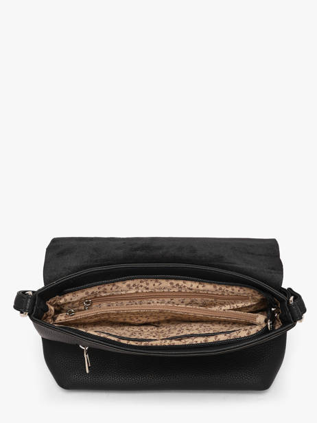 Sac Bandouliere Vintage Flora & co Noir grained F8044 vue secondaire 2