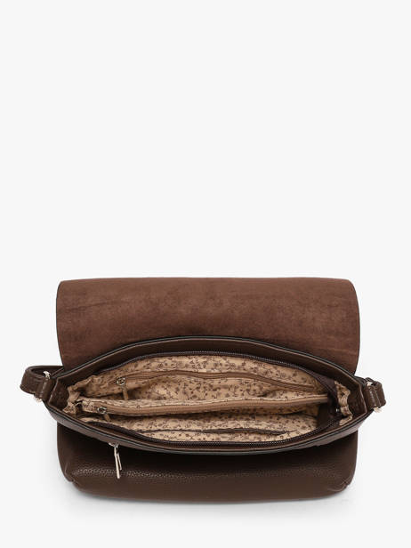 Sac Bandouliere Vintage Flora & co Marron grained F8044 vue secondaire 2
