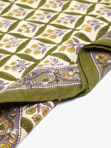 Grand Foulard Zénon 100x100 Byzantine Vert foulard ZEN vue secondaire 2