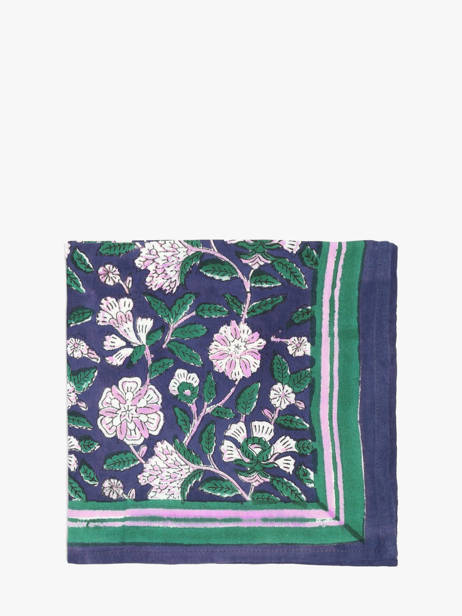Petit Foulard Carthage 50x50 Byzantine Bleu foulard CAR vue secondaire 1