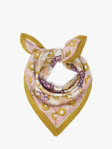 Petit Foulard Pénélope 50x50 Byzantine Jaune foulard PEN