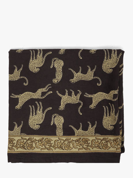 Grand Foulard Fauve 100x100 Byzantine Noir foulard FAU vue secondaire 1