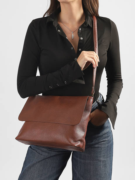 Sac Bandoulière Soft Mandoline Marron soft MD5231 vue secondaire 1
