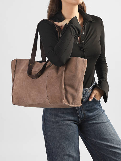 Sac Porté épaule Ava Cuir Pieces Beige ava 17166656 vue secondaire 1