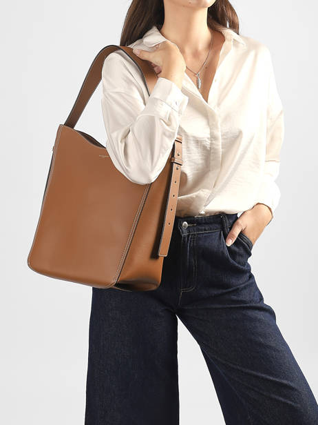 Medium Leather Céleste Hobo Bag Le tanneur Brown celeste TLES1410 other view 1