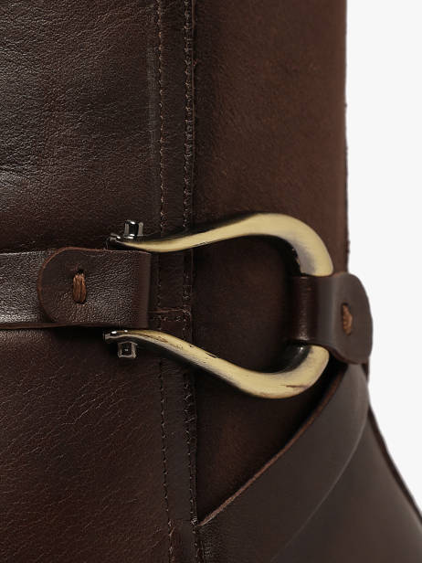 Bottes à Talon En Cuir Dorking Marron women SK vue secondaire 3