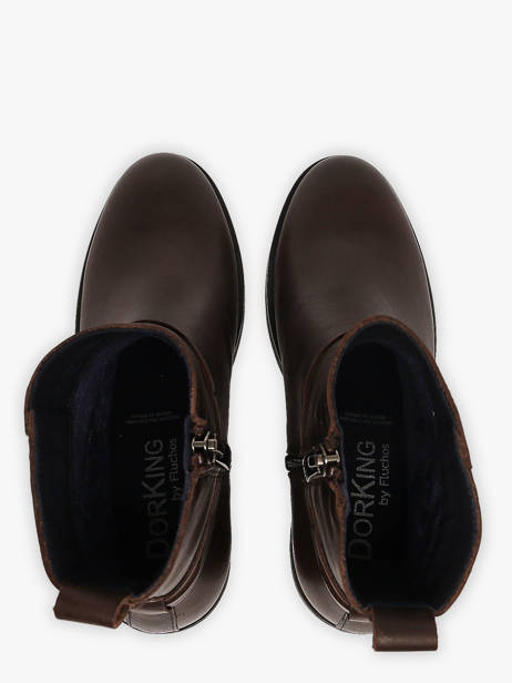Bottines à Talon En Cuir Dorking Marron women SK vue secondaire 3