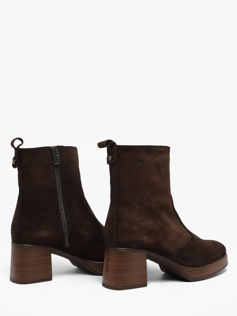 Bottines à Talon En Cuir Dorking Marron women CA vue secondaire 2