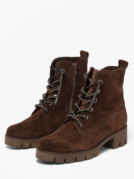 Bottines En Cuir Gabor Marron women 8 vue secondaire 1