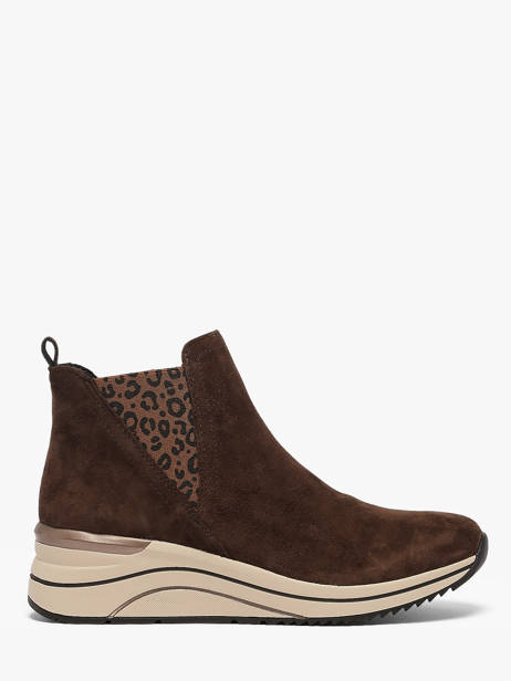 Sneakers Semelle Compensée En Cuir Remonte Marron women 25