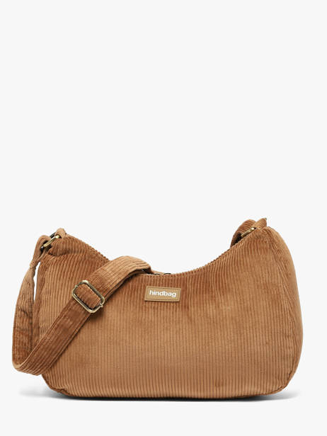 Velvet Rosa Crossbody Bag Hindbag Brown velours V