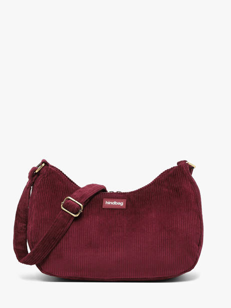Sac Bandoulière Rosa Velours Côtelé Hindbag Rouge velours V