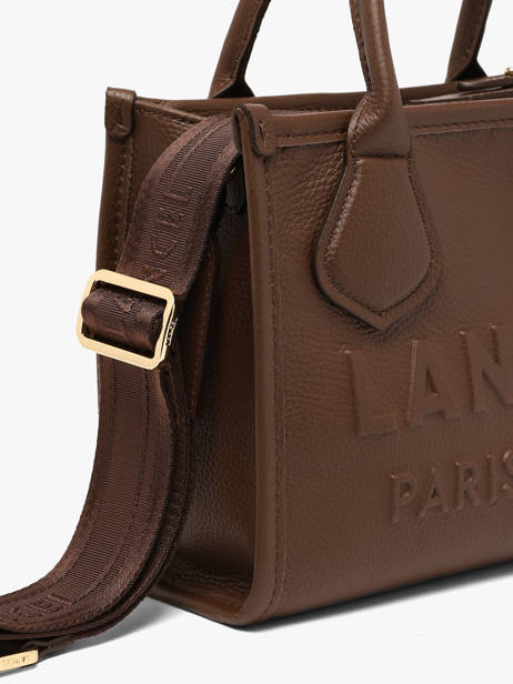 Cabas Zippé S Jour Cuir Lancel Marron jour A12995 vue secondaire 2