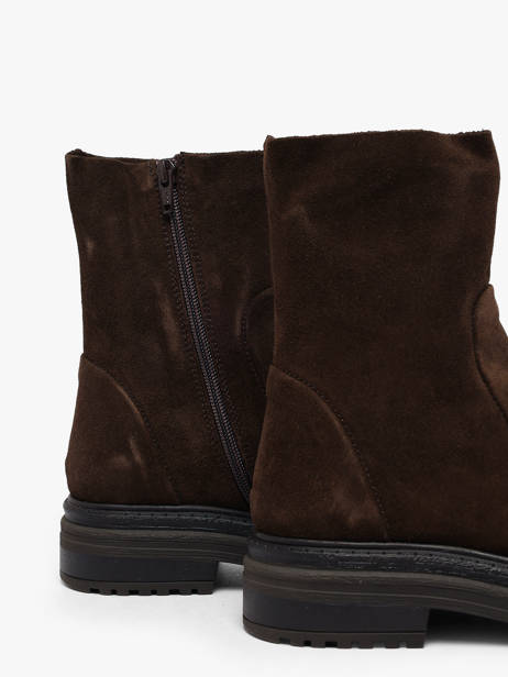 Bottines En Cuir Aliwell Marron women A224098 vue secondaire 2