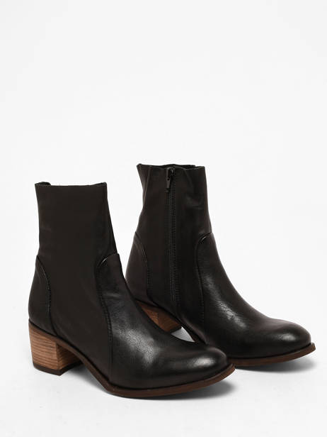 Bottines à Talon En Cuir Aliwell Noir women A220003 vue secondaire 1