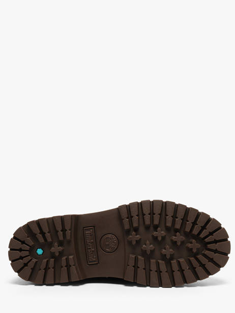 Boots Plateforme En Cuir Timberland Marron women 27YZW071 vue secondaire 4