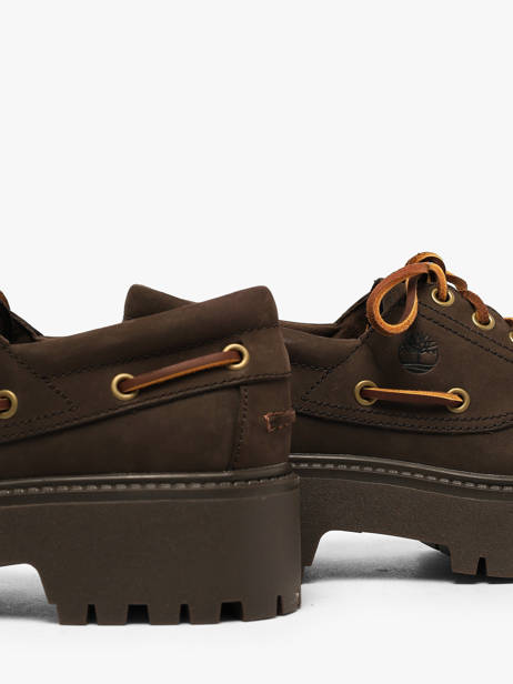 Platform Boat Shoes In Leather Timberland Brown women 2GVFW071 other view 2