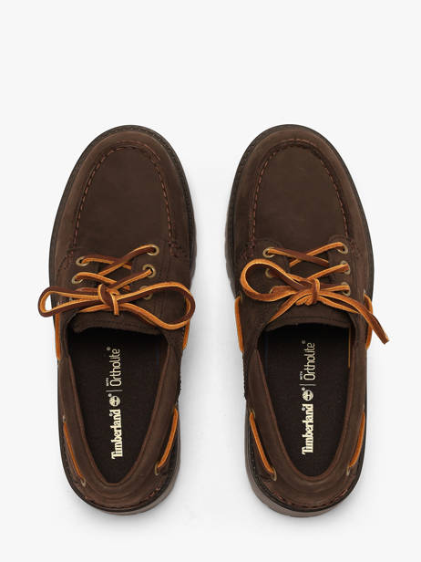 Platform Boat Shoes In Leather Timberland Brown women 2GVFW071 other view 3