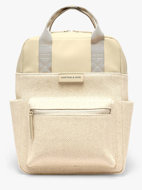 1 Compartment Backpack Kapten and son Beige ibiza IB
