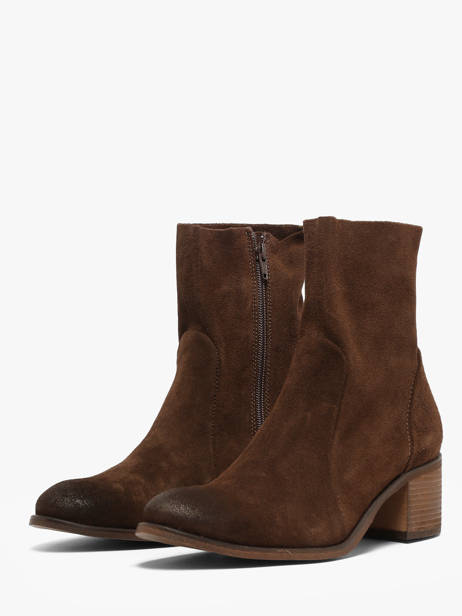 Bottines à Talon En Cuir Aliwell Marron women A224029 vue secondaire 1
