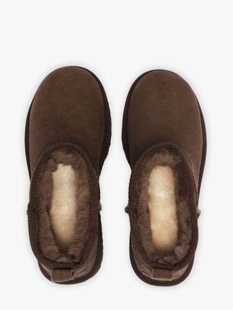 Bottes Classic Ultra Mini Ugg Marron women 1116109 vue secondaire 3
